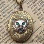 Steampunk Cougar Locket Necklace Vintage Style Original Design