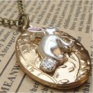 Steampunk Rabbit Locket Necklace Vintage Style Original Design