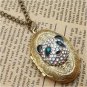 Steampunk Panda Locket Necklace Vintage Style Original Design