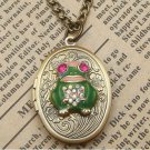 Steampunk Frog Locket Necklace Vintage Style Original Design