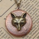 Steampunk Wolf Locket Necklace Vintage Style Original Design