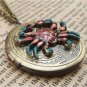 Steampunk Crab Locket Necklace Vintage Style Original Design