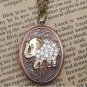 Steampunk Elephant Locket Necklace Vintage Style Original Design