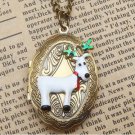 Steampunk Reindeer Locket Necklace Vintage Style Original Design
