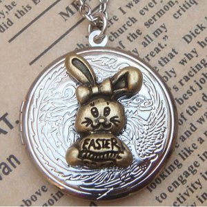 Steampunk Rabbit Locket Necklace Vintage Style Original Design