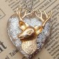 Steampunk Deer Locket Necklace Vintage Style Original Design