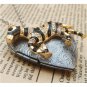 Steampunk Zebra Locket Necklace Vintage Style Original Design