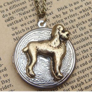 Steampunk Dog Locket Necklace Vintage Style Original Design