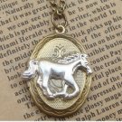 Steampunk Horse Locket Necklace Vintage Style Original Design