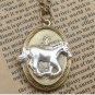 Steampunk Horse Locket Necklace Vintage Style Original Design