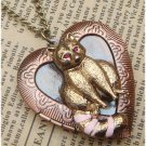 Steampunk Fox Locket Necklace Vintage Style Original Design