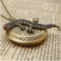Steampunk Lizard Locket Necklace Vintage Style Original Design