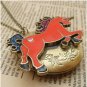 Steampunk Unicorn Locket Necklace Vintage Style Original Design
