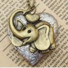 Steampunk Elephant Locket Necklace Vintage Style Original Design