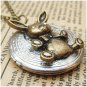 Steampunk Rabbit Locket Necklace Vintage Style Original Design