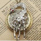 Steampunk Giraffe Locket Necklace Vintage Style Original Design