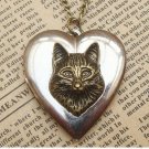 Steampunk Fox Locket Necklace Vintage Style Original Design