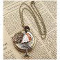 Steampunk Crane Locket Necklace Vintage Style Original Design