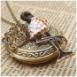 Steampunk Crane Locket Necklace Vintage Style Original Design