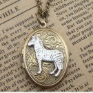 Steampunk Zebra Locket Necklace Vintage Style Original Design