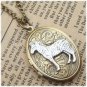 Steampunk Zebra Locket Necklace Vintage Style Original Design