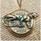 Steampunk Cougar Locket Necklace Vintage Style Original Design
