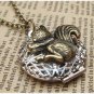 Steampunk Squirrel Locket Necklace Vintage Style Original Design