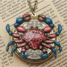 Steampunk Crab Locket Necklace Vintage Style Original Design