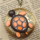 Steampunk Turtle Locket Necklace Vintage Style Original Design
