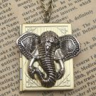 Steampunk Elephant Locket Necklace Vintage Style Original Design