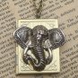 Steampunk Elephant Locket Necklace Vintage Style Original Design