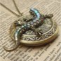 Steampunk Lizard Locket Necklace Vintage Style Original Design