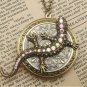 Steampunk Lizard Locket Necklace Vintage Style Original Design