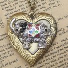 Steampunk Elephant Locket Necklace Vintage Style Original Design