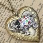 Steampunk Elephant Locket Necklace Vintage Style Original Design