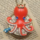 Steampunk Octopus Locket Necklace Vintage Style Original Design