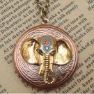 Steampunk Elephant Locket Necklace Vintage Style Original Design