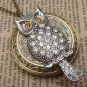 Steampunk Owl Locket Necklace Vintage Style Original Design
