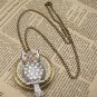 Steampunk Owl Locket Necklace Vintage Style Original Design