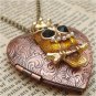 Steampunk Owl Locket Necklace Vintage Style Original Design