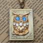 Steampunk Owl Locket Necklace Vintage Style Original Design
