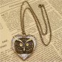 Steampunk Owl Locket Necklace Vintage Style Original Design