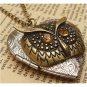Steampunk Owl Locket Necklace Vintage Style Original Design