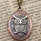 Steampunk Owl Locket Necklace Vintage Style Original Design