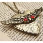 Steampunk Owl Locket Necklace Vintage Style Original Design