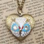Steampunk Owl Locket Necklace Vintage Style Original Design