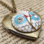 Steampunk Owl Locket Necklace Vintage Style Original Design
