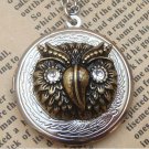 Steampunk Owl Locket Necklace Vintage Style Original Design