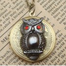 Steampunk Owl Locket Necklace Vintage Style Original Design
