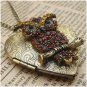 Steampunk Owl Locket Necklace Vintage Style Original Design